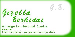 gizella berhidai business card